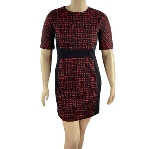 Michael Michael Kors Abstract Sheath Dress Red Black Size 12